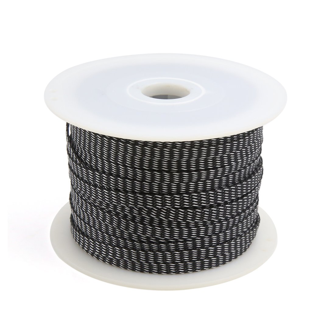 3NH® 100m Length 8mm Width Polyester Braided Expandable Sleeving Cable Black White - SN: 633 eae 21f 529 91e