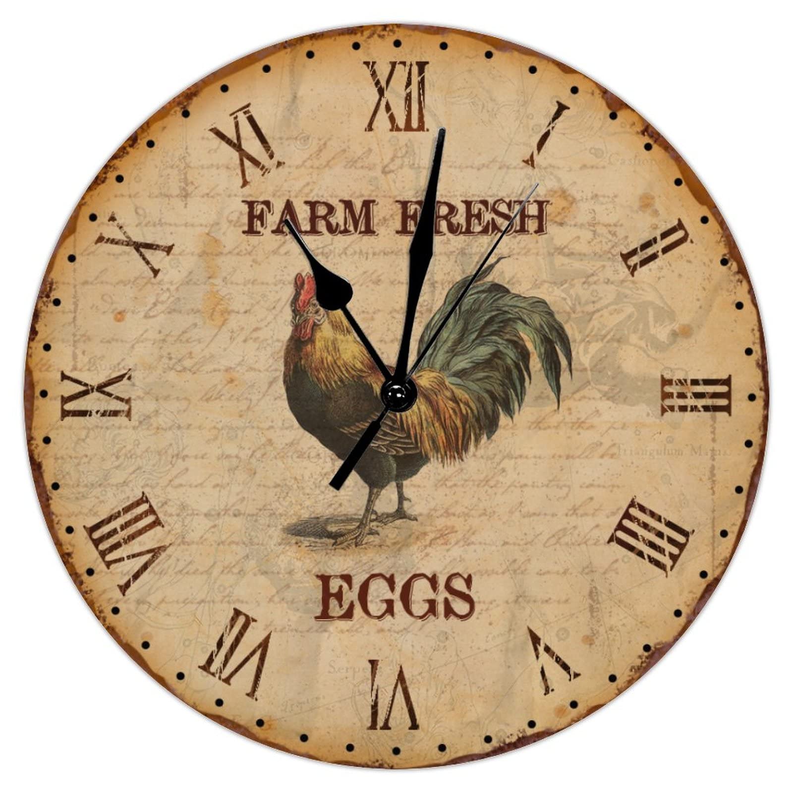 Horloge murale coq vintage pour créer une ambiance de cuisine rétro