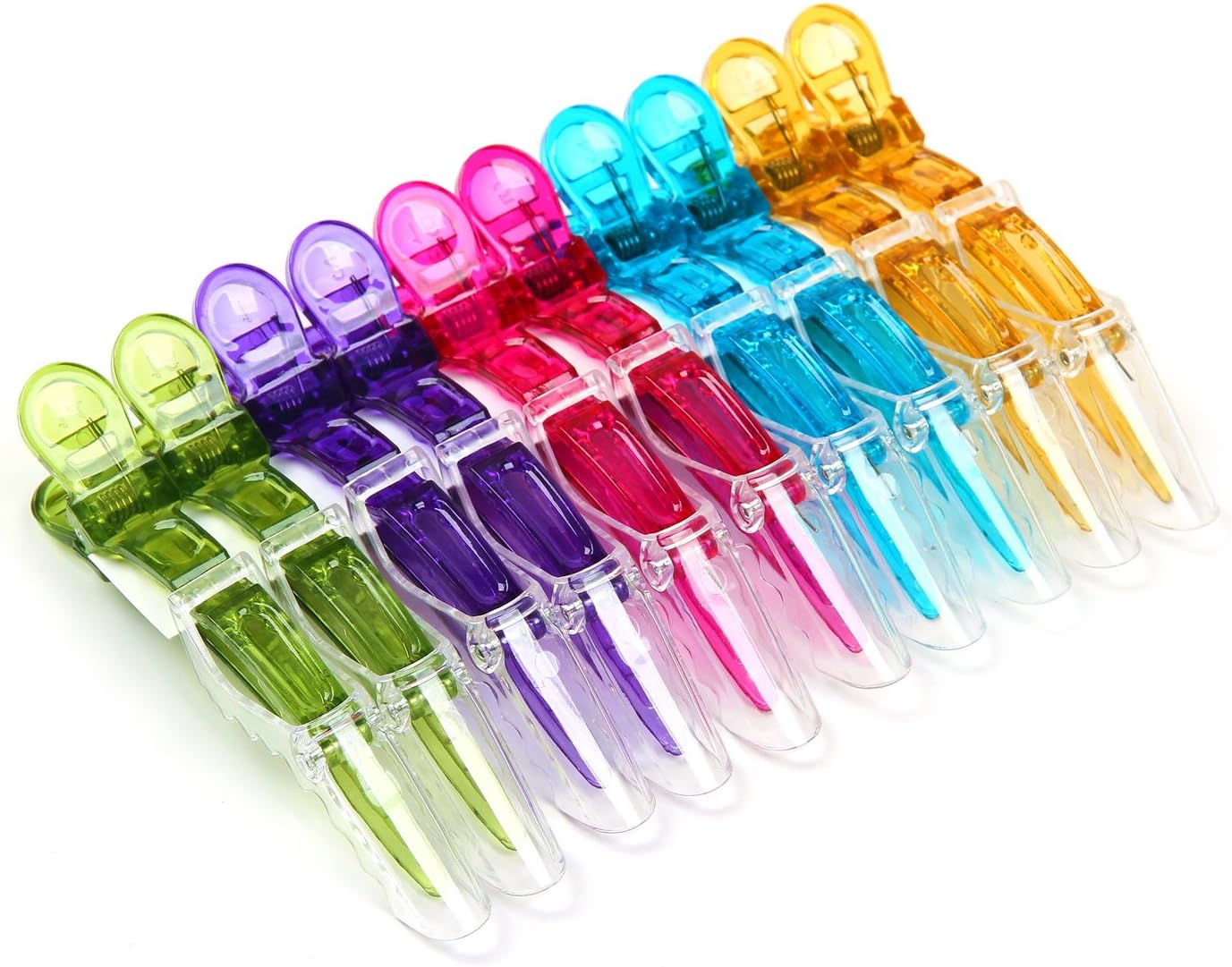Professional Salon Non Slip Hair Styling Croc Clips Sectioning,Hair Clips For Thick Hair-Non-Slip DIY Accessories Hairgrip for Women and Girls 10pcs/SET Transparent (5 Colors)