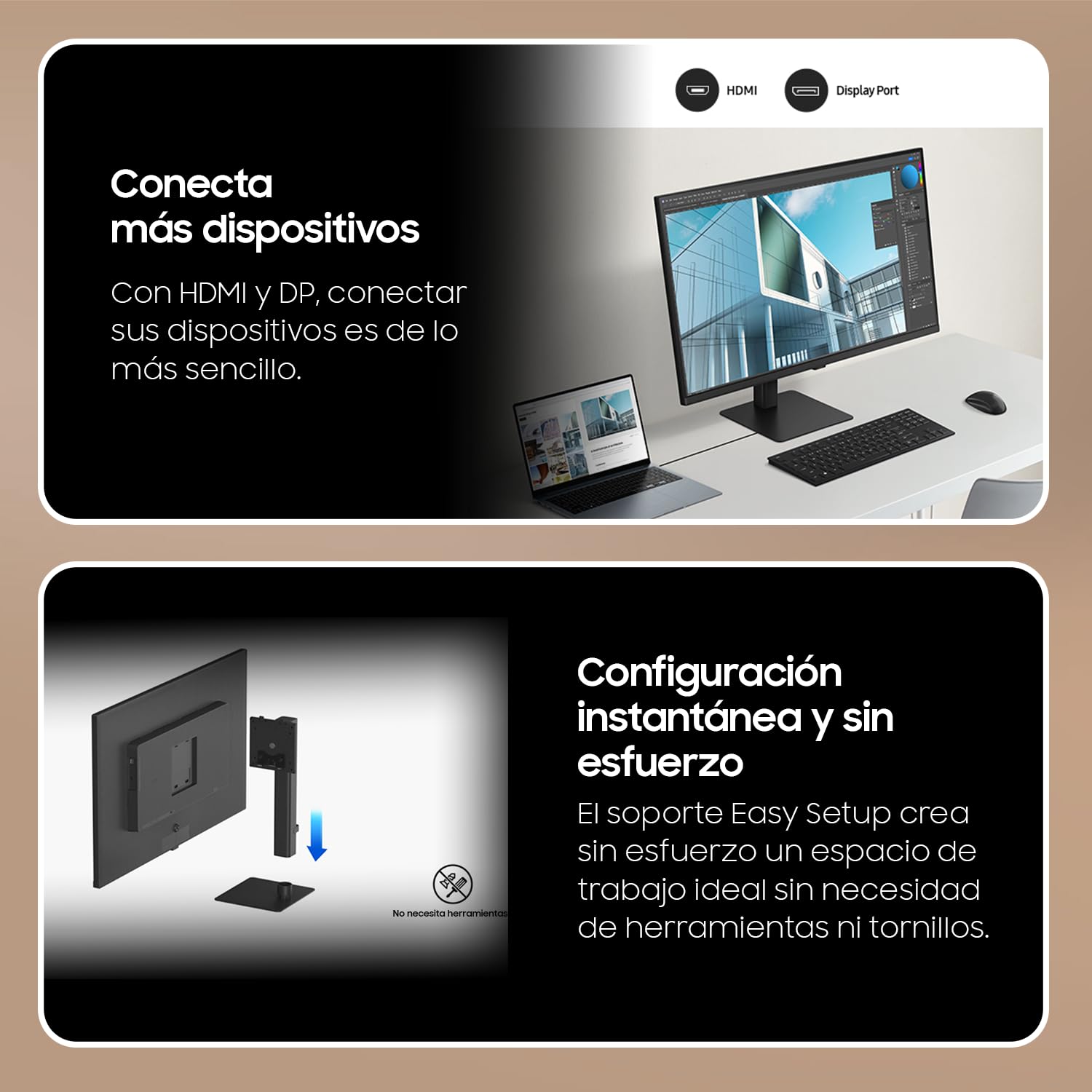 Samsung LS32D700EAUXEN - Monitor Viewfinity S7 de 32" UHD (3840 x 2160, 16:9, 60Hz, 5ms, Modo Eye Saver, Flicker Free), Negro, Versión 2024