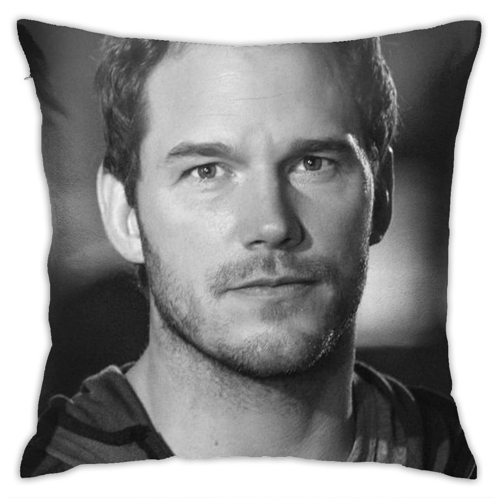 Chris Pratt Pillowcase Soft Comfortable Pillow Covers with Zipper Pillow Protectors 18x18 inch