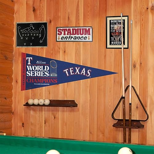 Miniatura 2 de Banderín de fieltro suave de los campeones del mundo de los Texas Rangers 2023