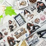 Kailikin Vintage Design Washi Tape European and American Characters Retro Flower Journaling Tape Antique Material PET Tape Wholesale (91191)