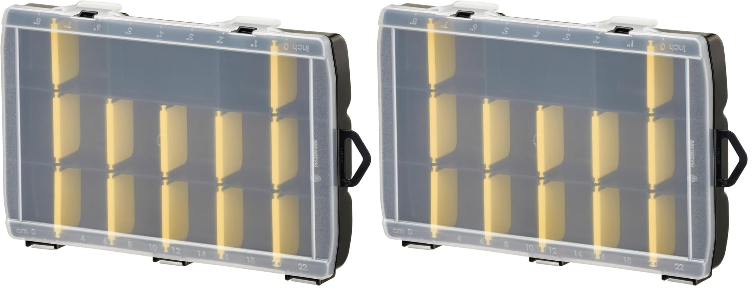 STANLEY Organizador básico con 17 compartimentos, divisores extraíbles, personalizable, regla marcada en la tapa, polipropileno de alto impacto, dimensiones 27,2x18,9x4,6 cm, STST81680-1 — view 9