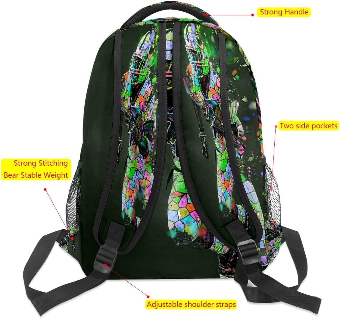 College Bookbag Football School Bag Business Laptop Backpack Travel Hiking Daypack Large Diaper Bag for Adult Girls Boys