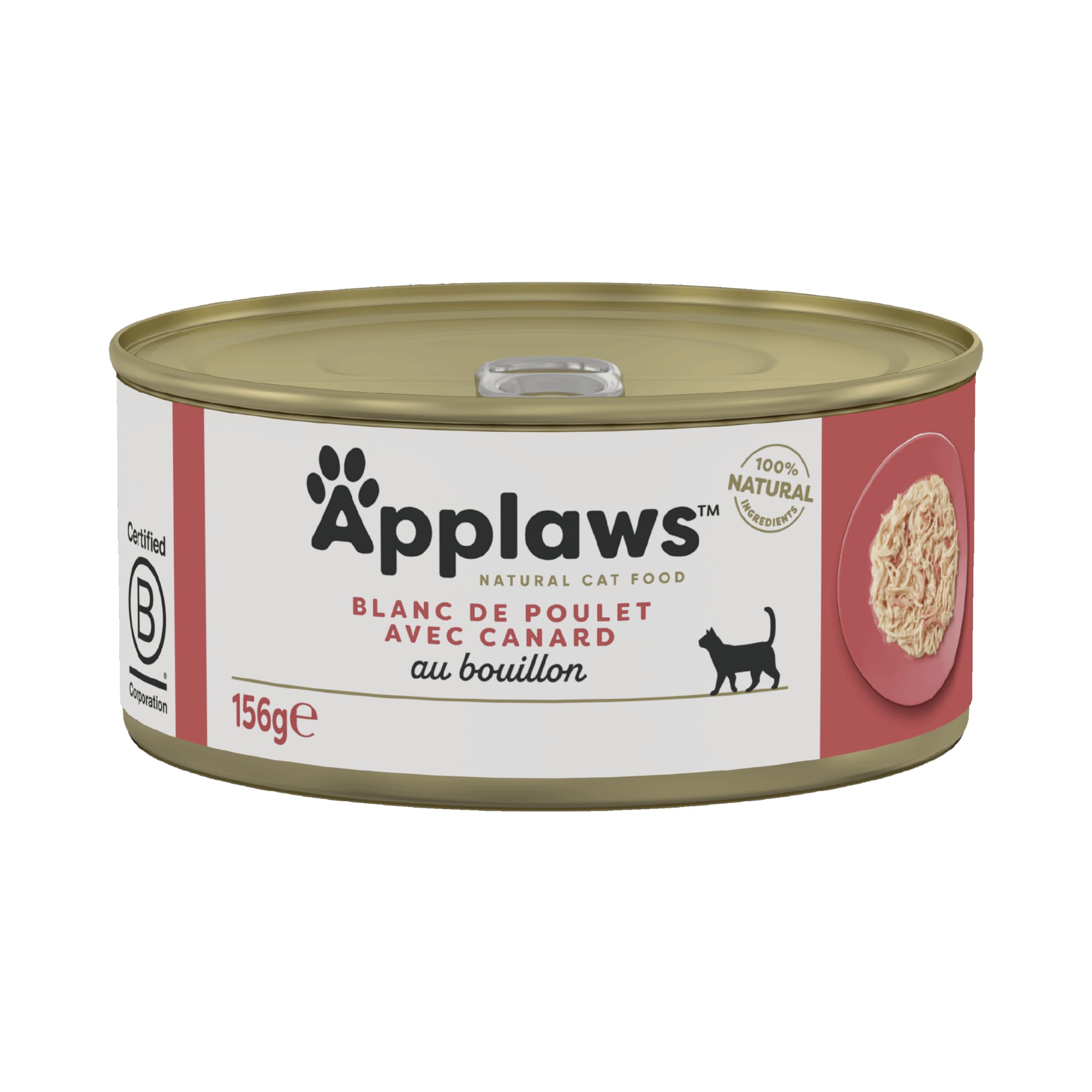Applaws 100% Natural Wet Cat Food, Chicken Breast with Duck 24 x 156g Tins — image 1