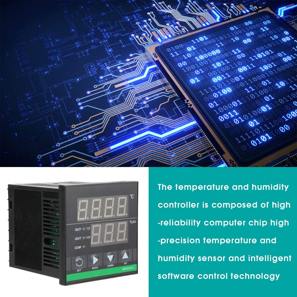 Controlador Digital de Temperatura y Humedad Sensor de Alta Precisión Montado en Panel para Uso Industrial