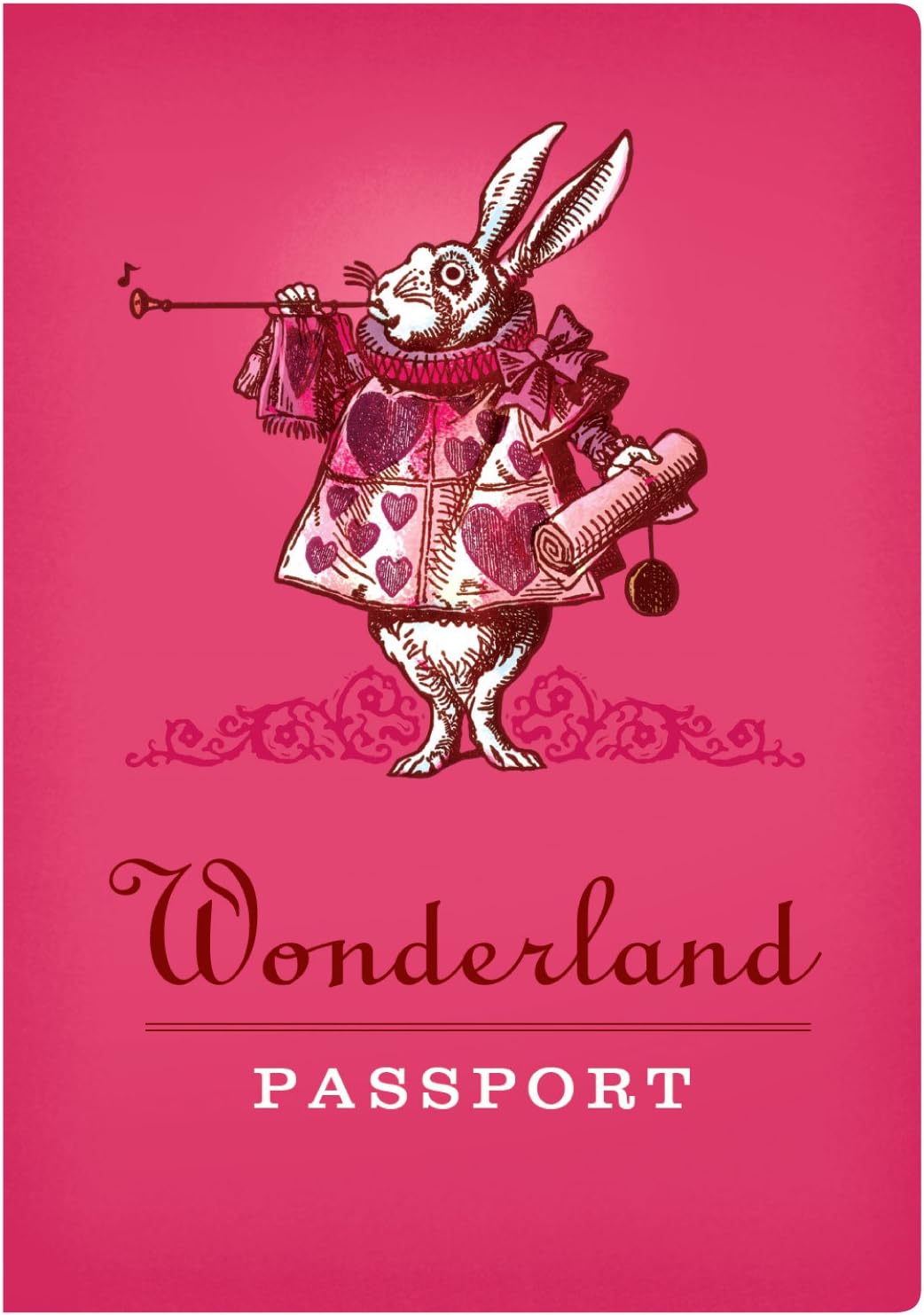 The Unemployed Philosophers Guild Passport to Wonderland Notebook - Literary Themed Fantasy Passport Sized Mini Pocket Notebook, 3.5" x 5"
