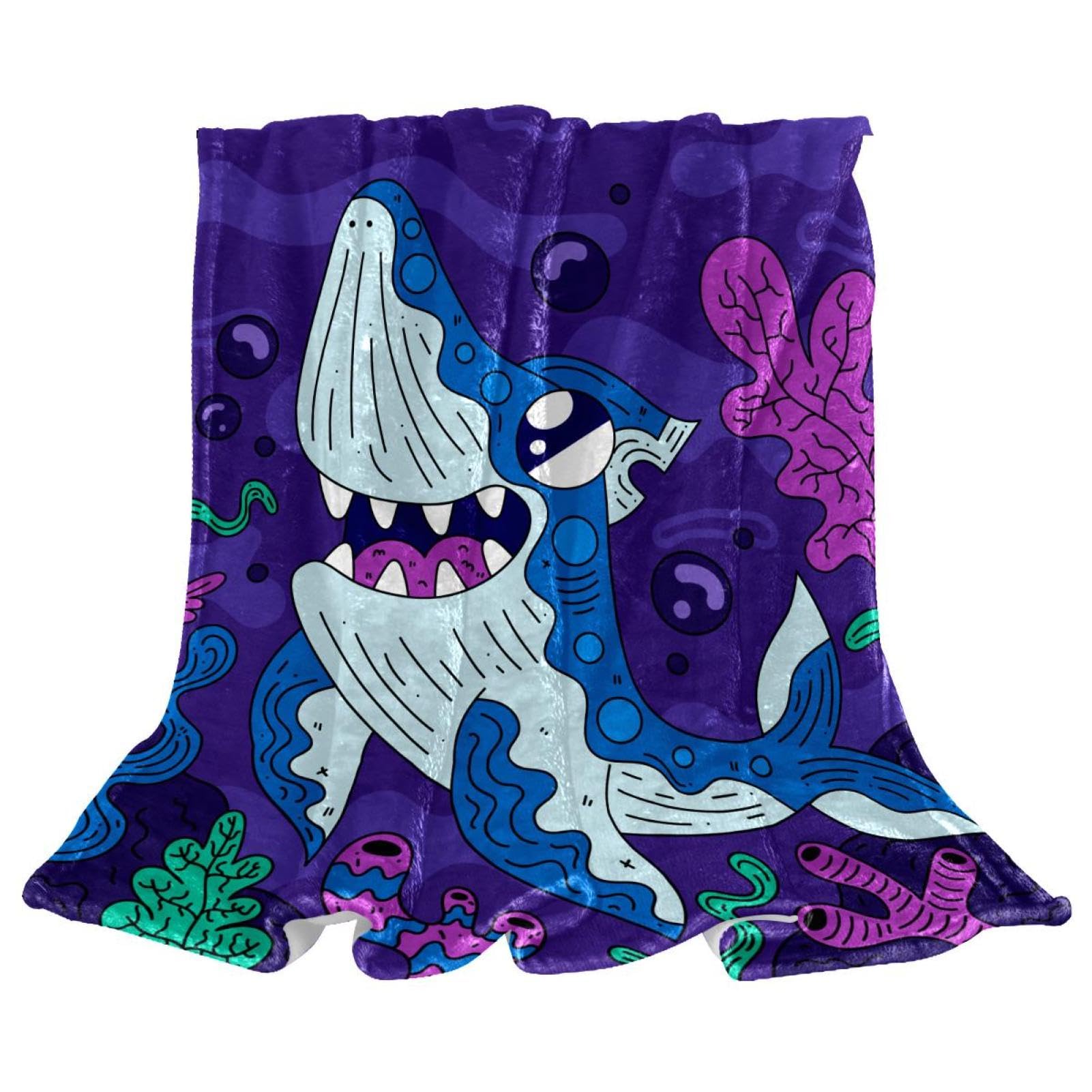 Couverture Polaire Requin : Un Plaid Chaud et Amusant à Offrir pour Lit et Chaise