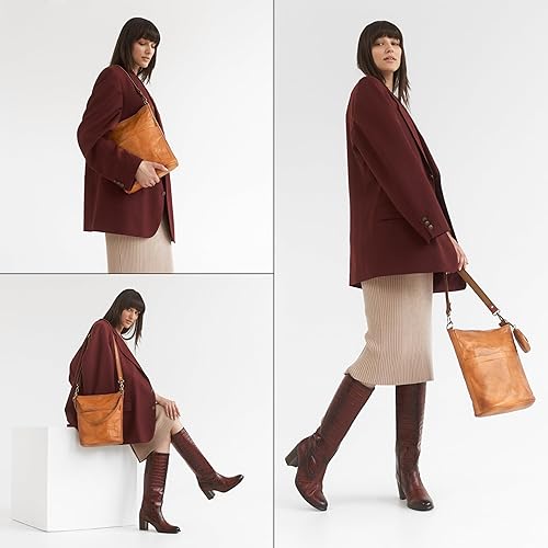 Miniatura 7 de BERLINER BAGS Bolso bandolera de cuero genuino vintage Sofía, bolso cruzado para mujer