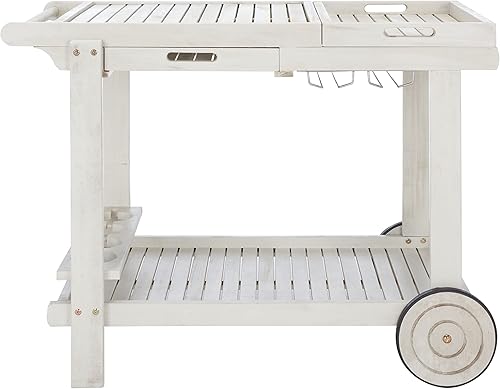 Vista 32 de Safavieh -Carrito de té de madera natural Orland Outdoor Collection