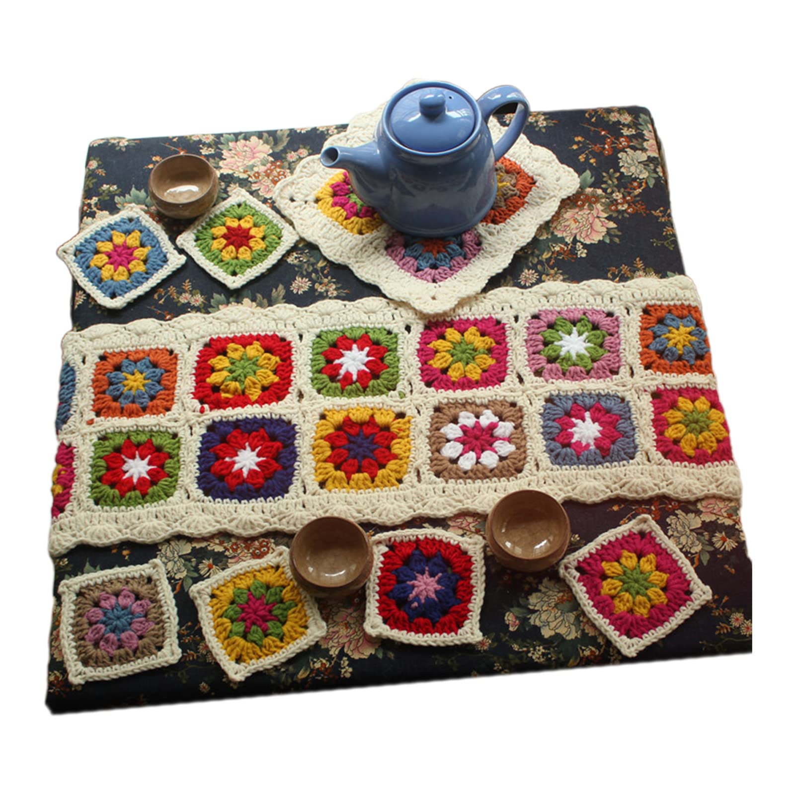 Chemin de table au crochet et coussin de théière pour réchauffer l'ambiance de la salle à manger