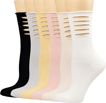 Womens Ruffle Socks Casual Soft Cotton Crew Socks for Women Girls Cute Frilly Ankle Socks 5/6 Pack