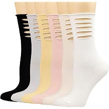 Womens Ruffle Socks Casual Soft Cotton Crew Socks for Women Girls Cute Frilly Ankle Socks 5/6 Pack