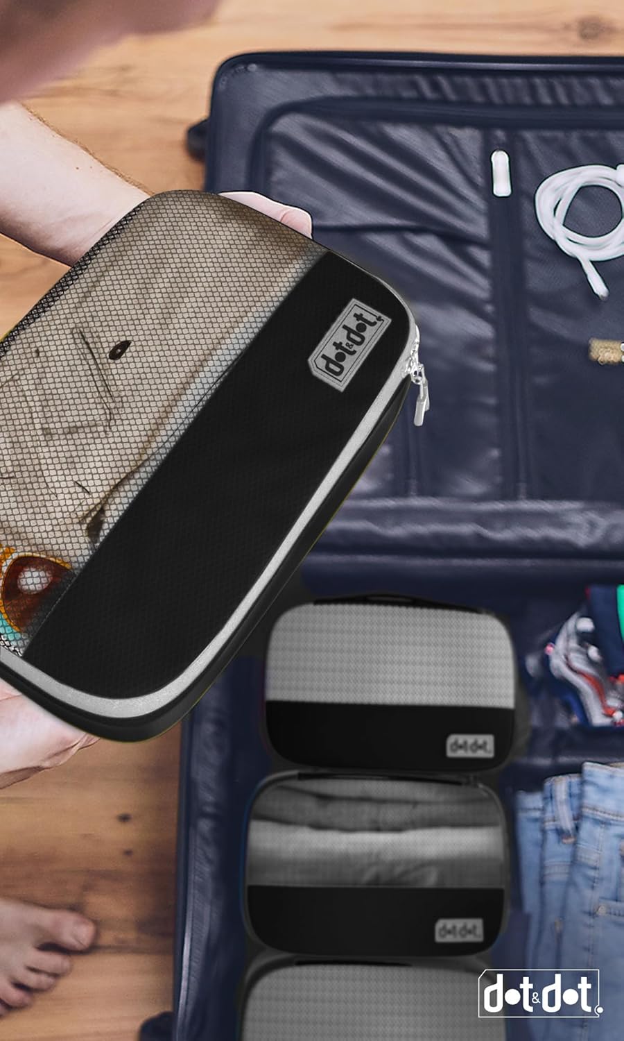 4pc Small Packing Cubes for Travel - Luggage Packing Organizers - Travel Packing Cubes for Suitcases - Image 3