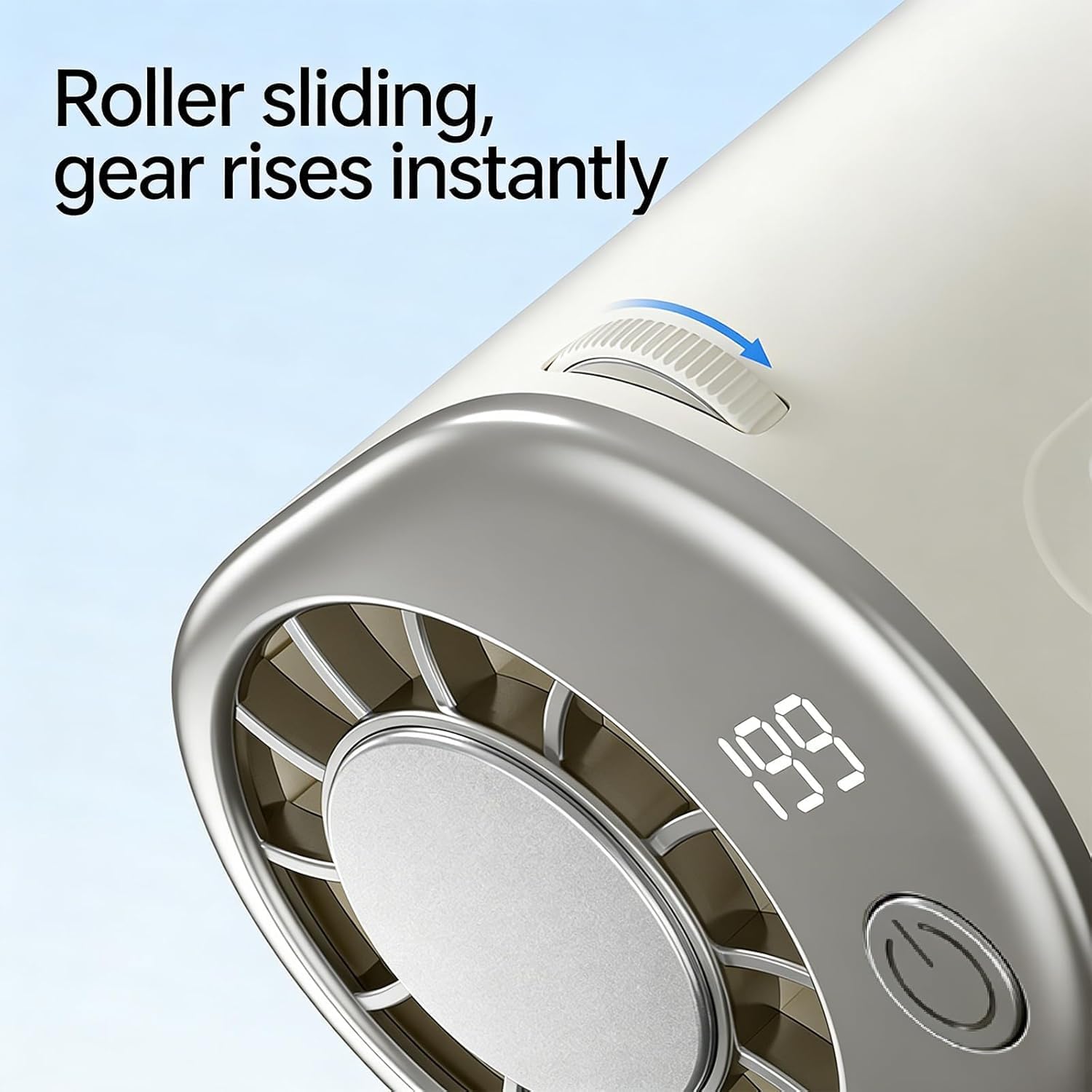 2026 Car Clip on Air Conditioner Fan with Led Display 360° Rotation, 199 Speeds Adjustable, Portable USB Rechargeable Personal Cooling Mini Fans for Umbrella, Office, Car, Beach (Black)