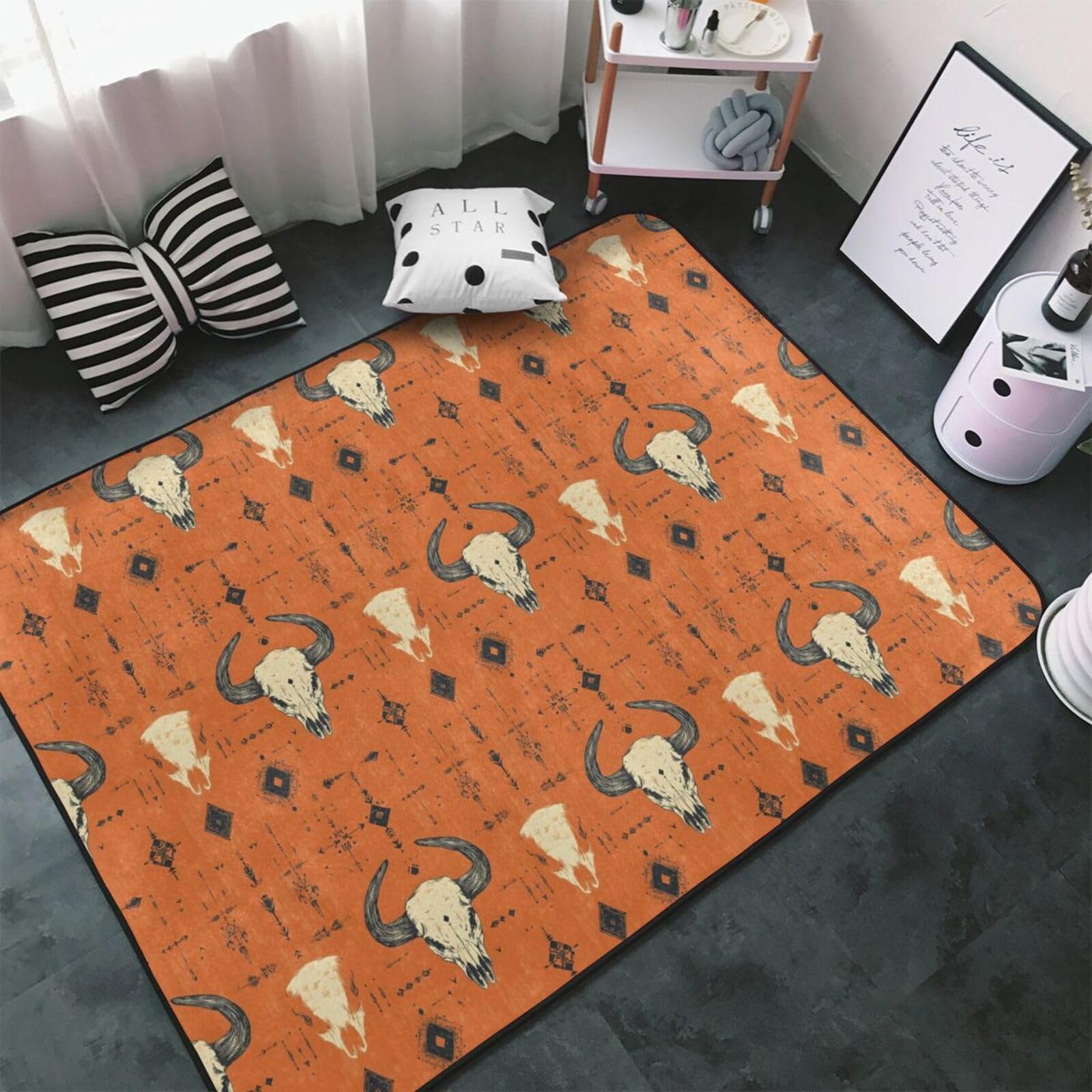 Tapis d'intérieur doux lavable pour éviter les glissades au salon