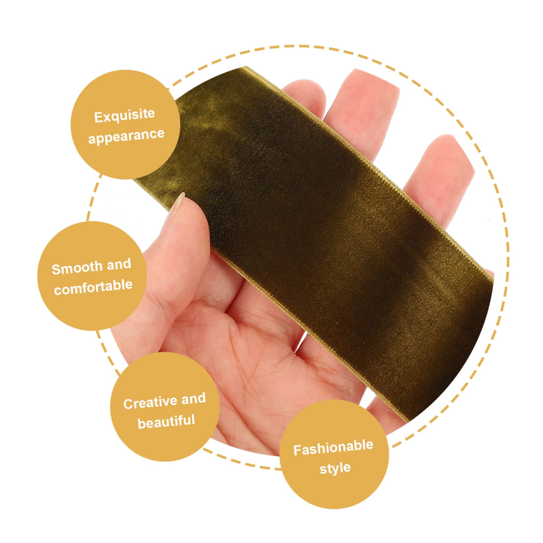 3rollen Samtband Für Geschenkverpackung Breites Cuttbares Geschenkband Militärgrün Für Partys Hochzeiten Und Dekorationen