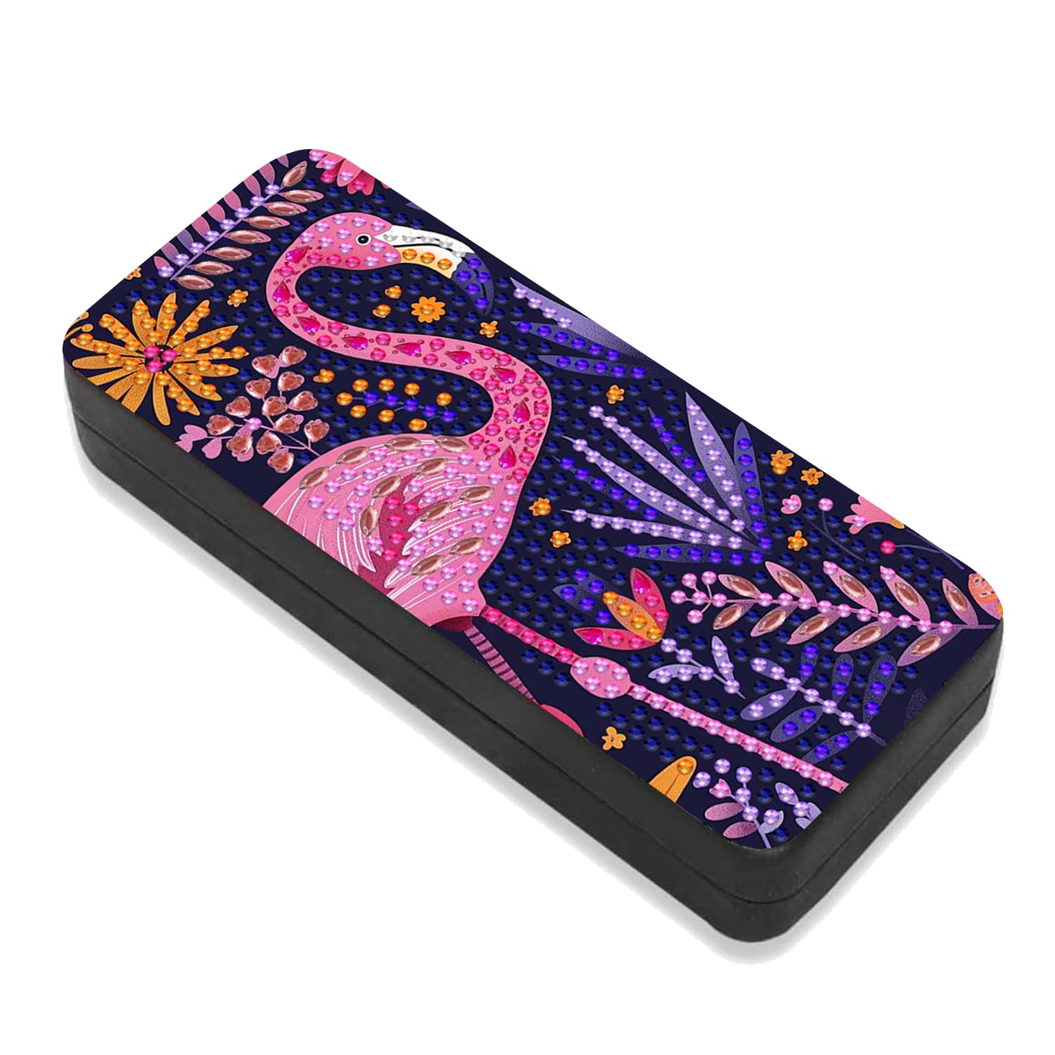 Leatrice Diamond Art Glasses Case Faux Leather with Embroidered Patches, Diamond Painting for Sewing and Crafts, Adults for Women and Men (Bird), Q57-, X-Large-image-46