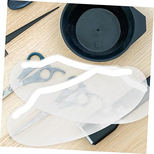 Miniatura 3 de 50 piezas de visera de ducha para corte de cabello, protector facial transparente para salón de belleza, cubierta de ojos cómoda para maquillaje y