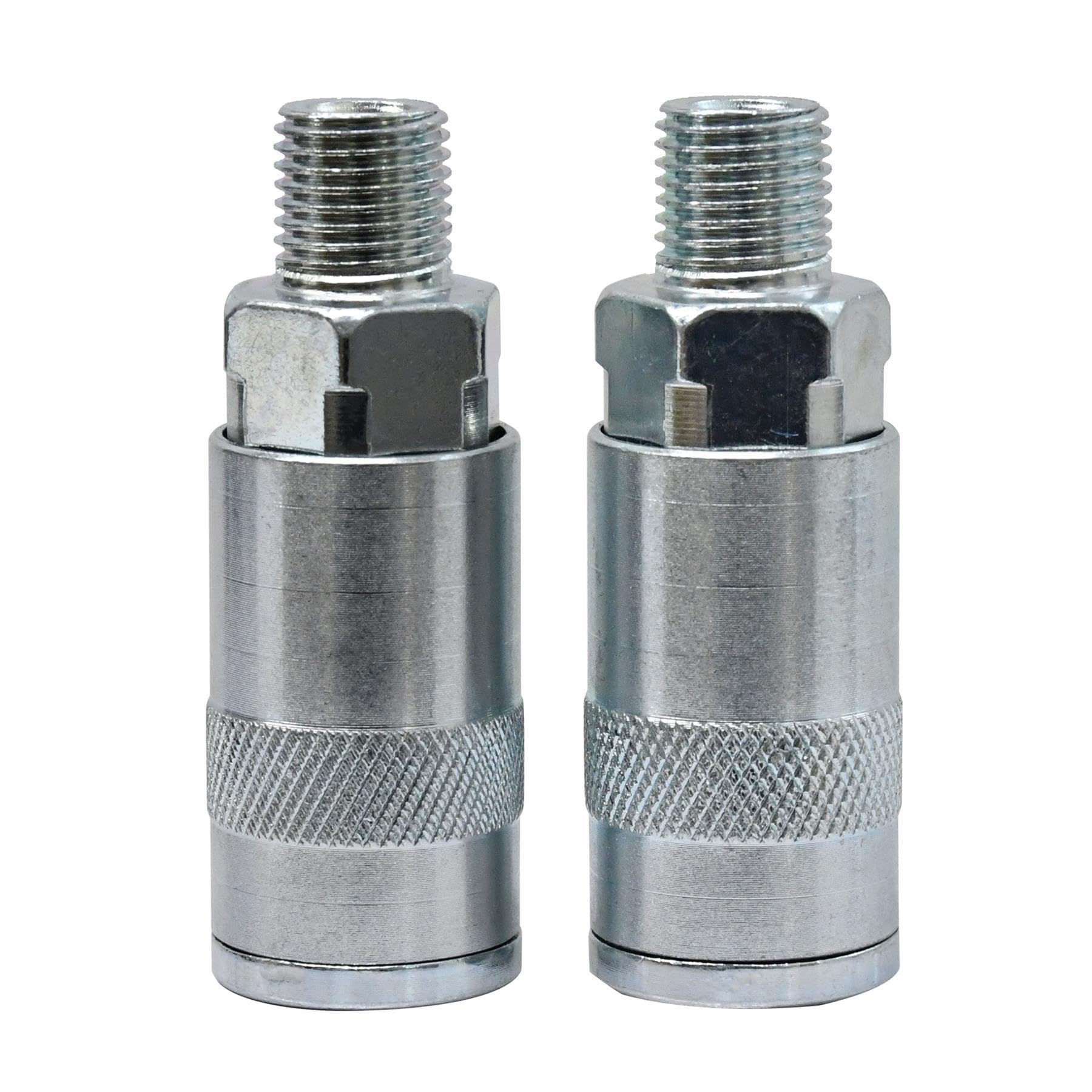 B&Q -   Air Line Fitting Quick Release Push Fit For Pcl Vertex Compressor Air Hose 1/4" Male Thread 2Pc