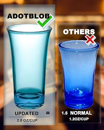 Miniatura 2 de XXIV Solar terms Vaso de chupito multicolor, juego de 24 vasos de chupito de 2 onzas, base gruesa, acrílico resistente, diseño transparente,