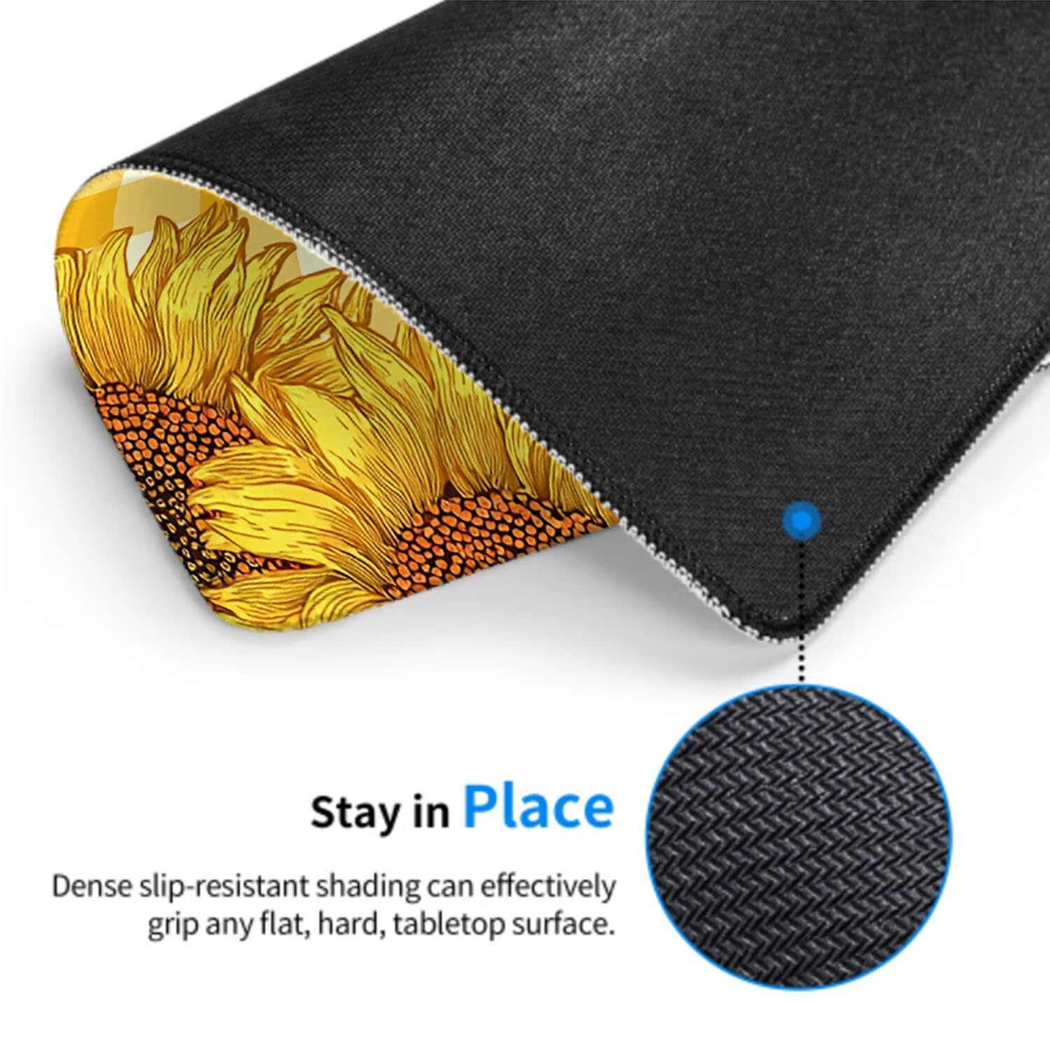 Tapis de Souris Jaune sous Main Bureau Tapis de Souris Gaming XXL 1000x500x3mm Mouse Pad Caoutchouc Bovins Highlands Grand sous Main Gamer Accessoires PC Imperméable, pour Clavier Ordinateur w-706