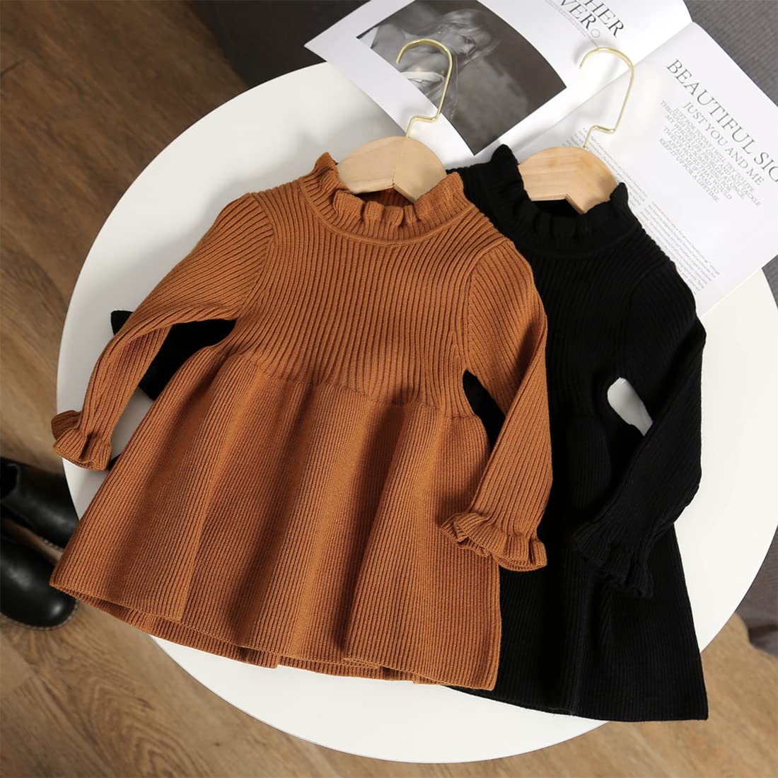 Simplee kids Strickkleid für Babys, Mädchen, langärmelig