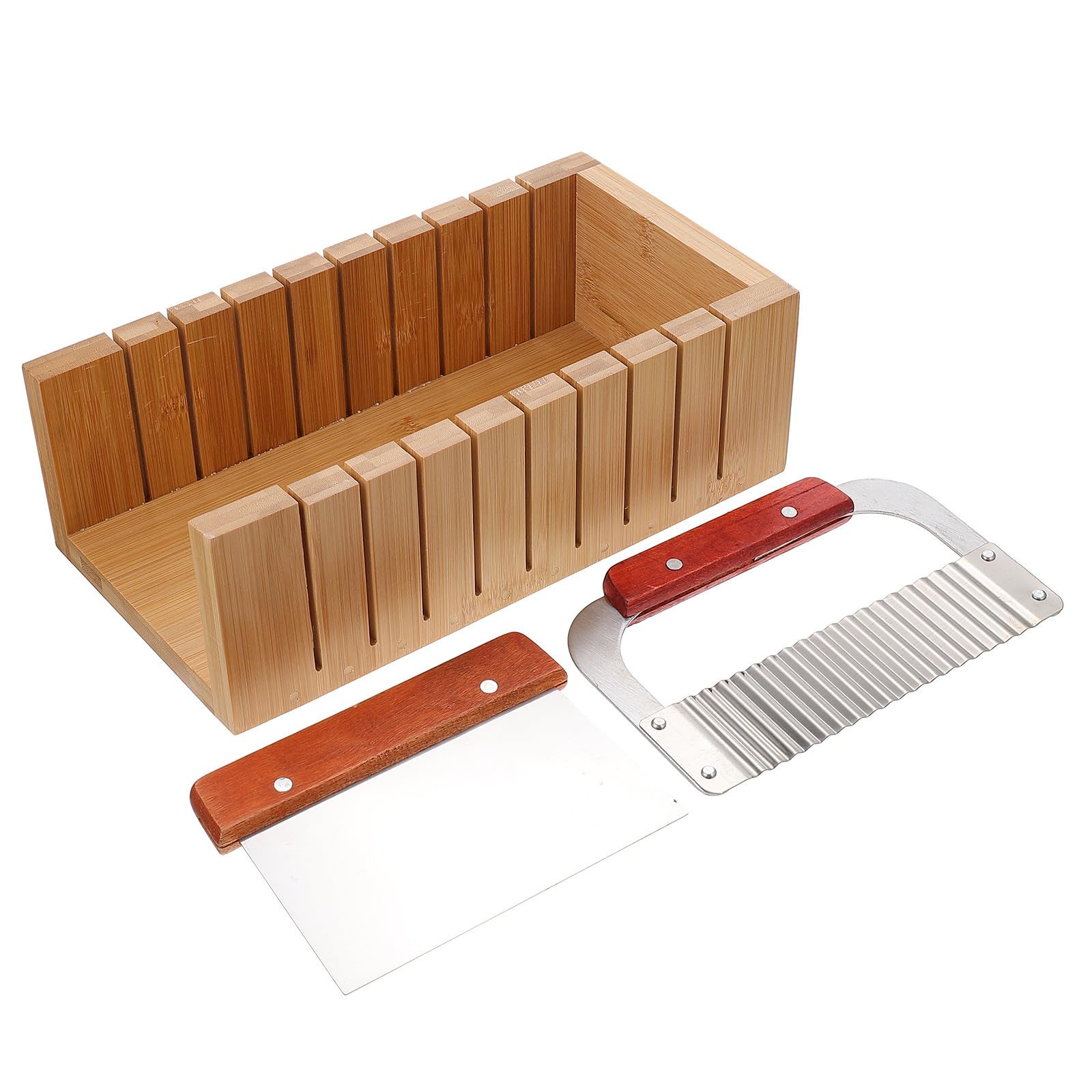 Zerodeko Coupe-savonnette Artisanal en Bois et Acier Inoxydable, Outil Multifonction Facile à Utiliser pour Découpe Précise de Savons Faits Main, Kit 1 Set Professionnel