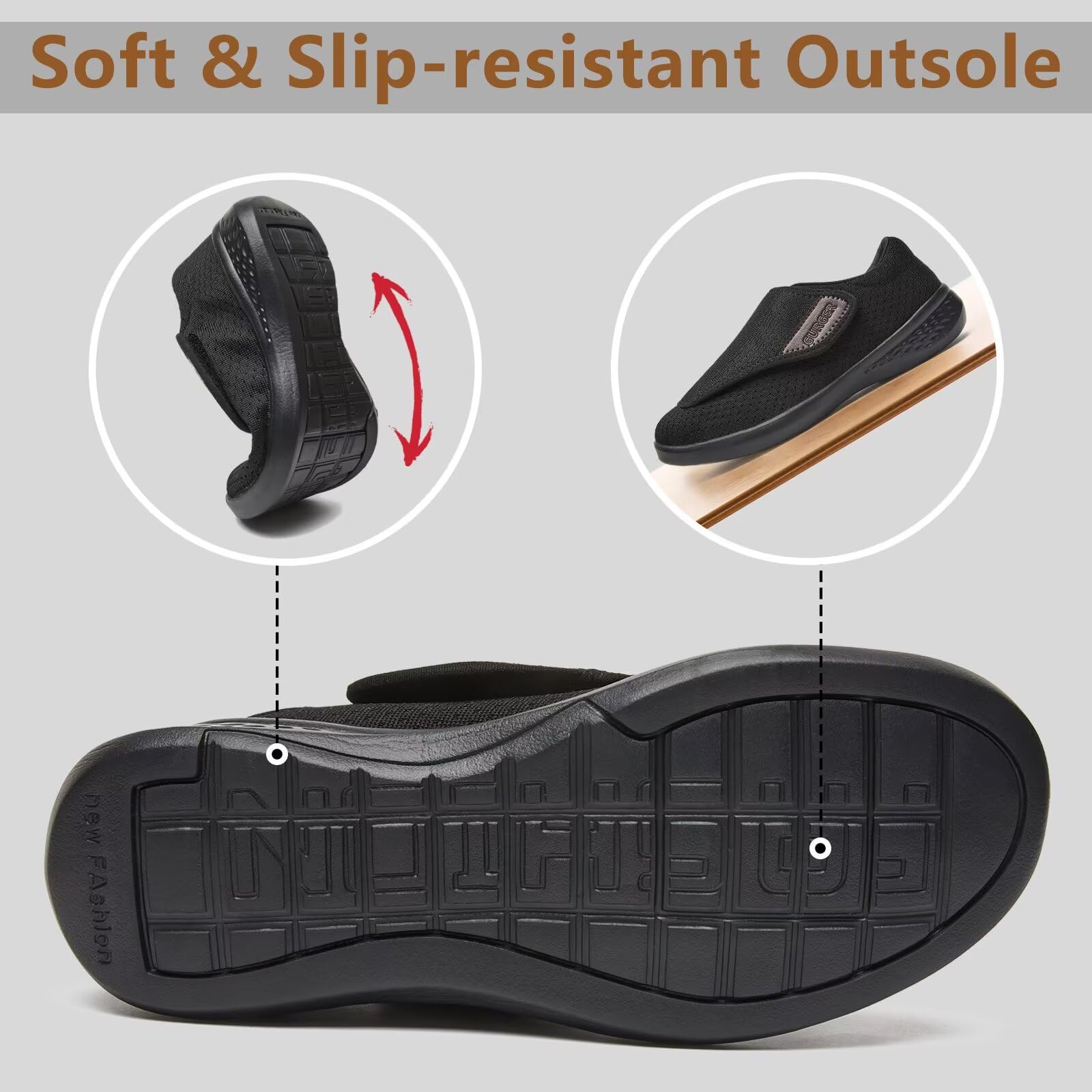 Diabetiker Schuhe Damen Herren Geschwollene Orthopädische Hausschuhe Leichte Weit Walkingschuhe