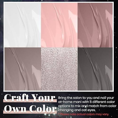 Miniatura 127 de Beetles - Esmalte de uñas de gel pastel, 6 colores, esmalte de gel macarrón, rosa claro, azul, verde, amarillo, morado, uñas suaves para todas