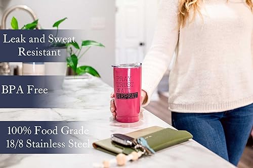 Miniatura 7 de Dicksons SSTUMT-95 - Vaso de viaje de acero inoxidable con tapa, 20 onzas, color azul cielo