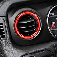 Vista 4 de auovo - Anillo para salida de aire acondicionado interior, molduras para adorno de salida de aire acondicionado del tablero, cubierta de aluminio