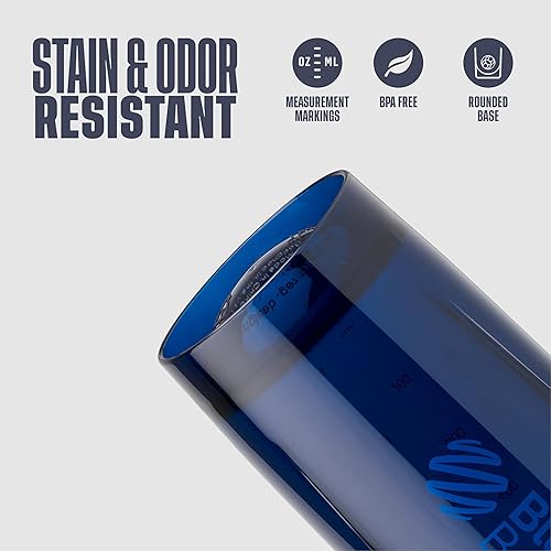 Miniatura 4 de BlenderBottle Botella agitadora deportiva con batidor de alambre, 28 onzas, azul, batidos de proteínas e hidratación para atletas y entusiastas del