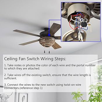 Amazon.com: ZE-208s E89885 3 Speed 4 Wire Fan Switch Ceiling