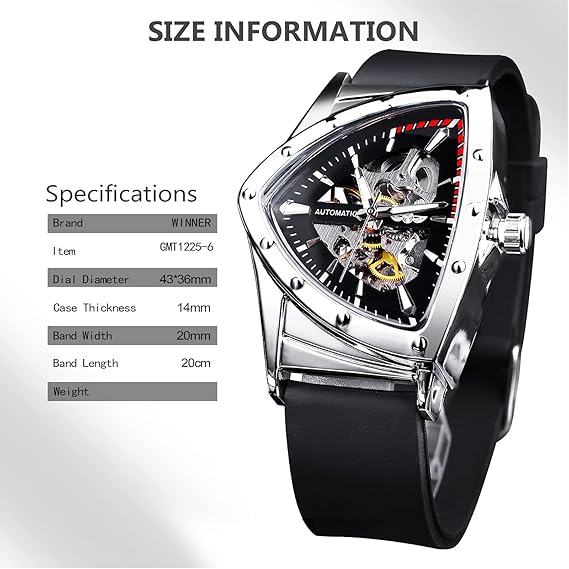FORSINING Skelet Horloges voor mannen, automatisch