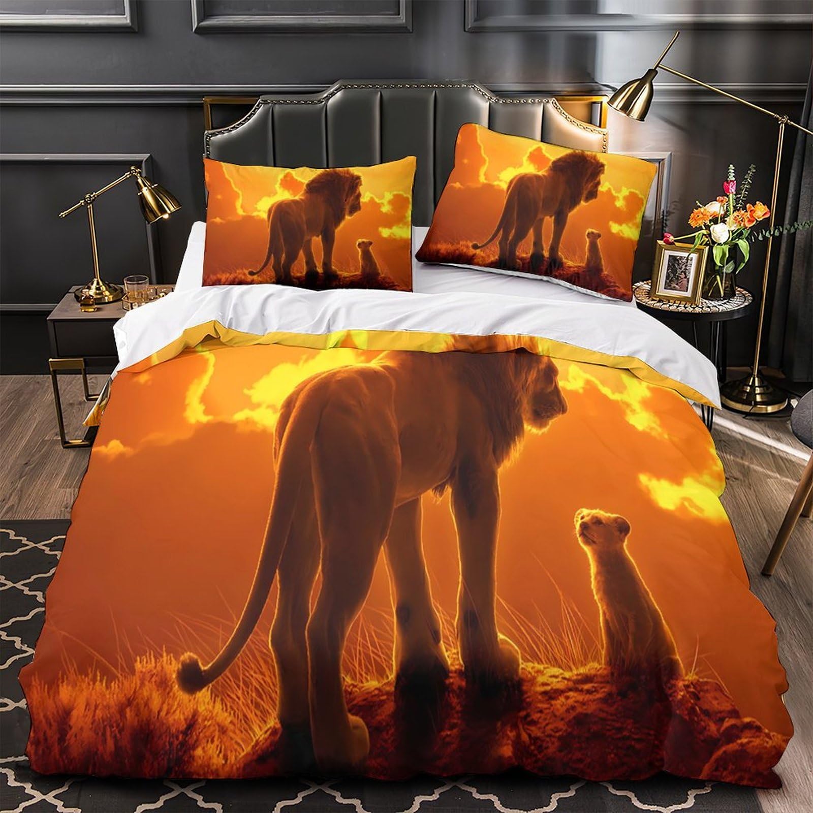 Parure de lit microfibre léopard super douce et résistante 260x220cm