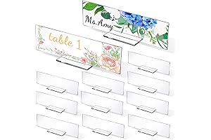 Customized Acrylic Name Plates for Office Decor: 12-Pack Blank Desk Name Plaques