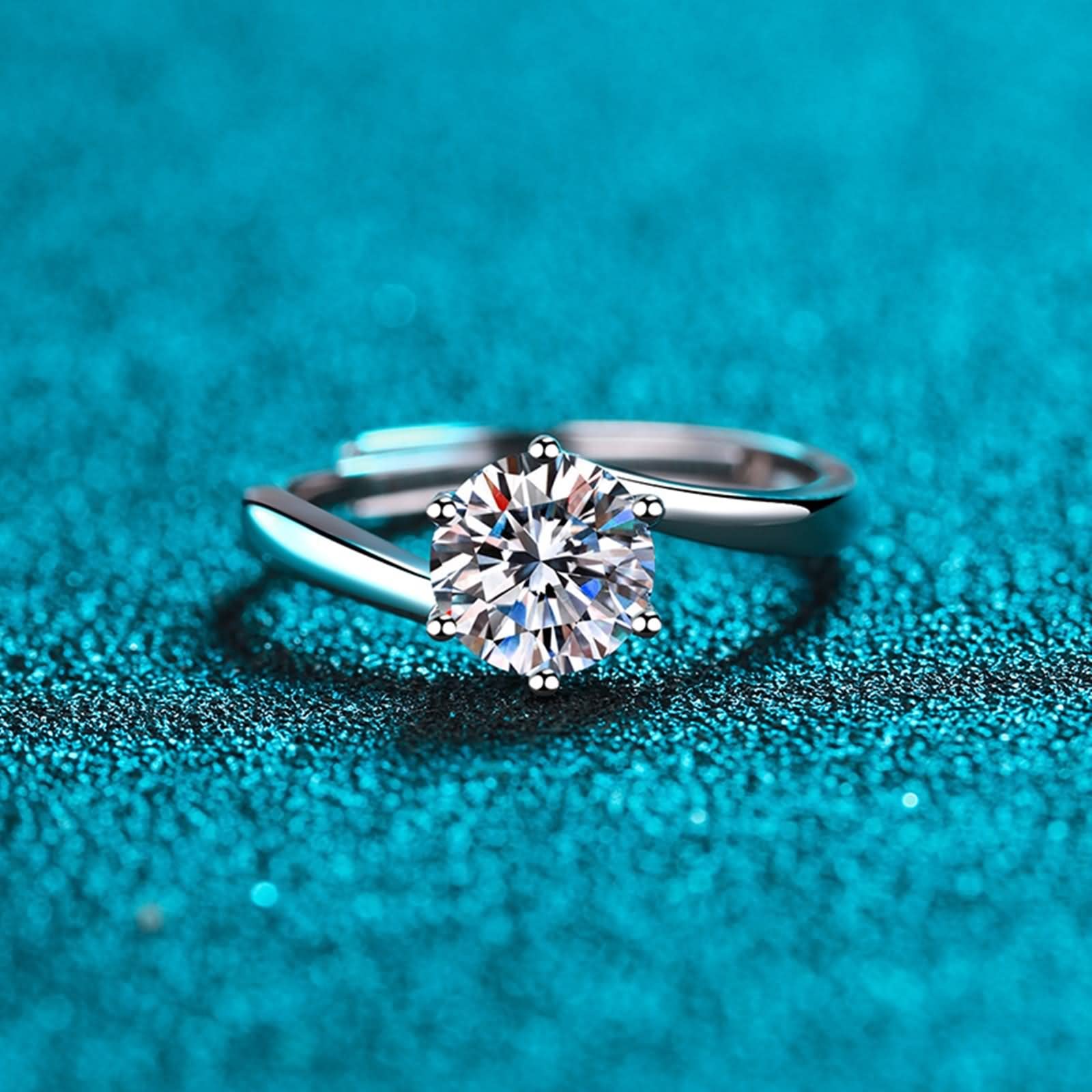Anelli impilabili in argento Sterling, anello di promessa in oro bianco rotondo per la figlia alla moda