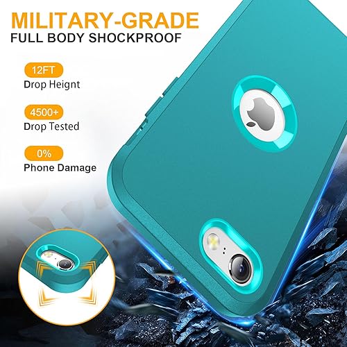 Miniatura 3 de Funda para iPhone SE 20222020, iPhone 87 a prueba de golpes a prueba de caídas a prueba de polvo prueba de caídas de grado militar con funda