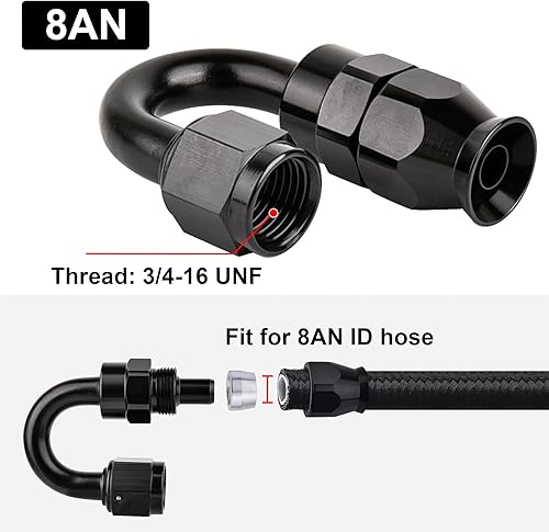 Miniatura 77 de Teflon E85 - Adaptador para manguera de combustible (NEGRO)