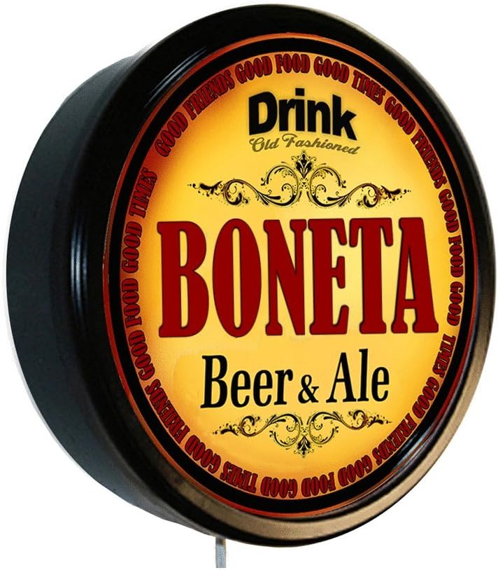 Goldenoldiesclocks BONETA Beer and Ale Cerveza Lighted Wall Sign