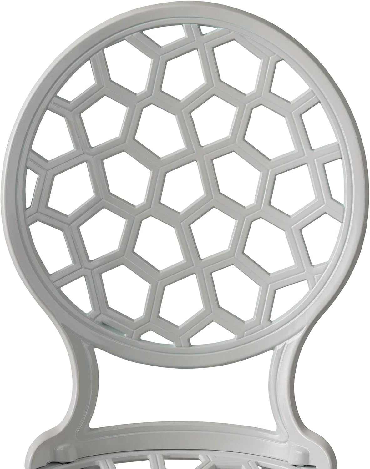 Patio Sense Vashon Bistro Set | 3 Pieces | Round Table and 2 Chairs | Cast Aluminum Construction | Gloss White Finish | Ideal for Outdoor Seating, Porch, Lawn, Garden, Backyard, Pool, Deck, Balcony : Patio, Lawn & Garden