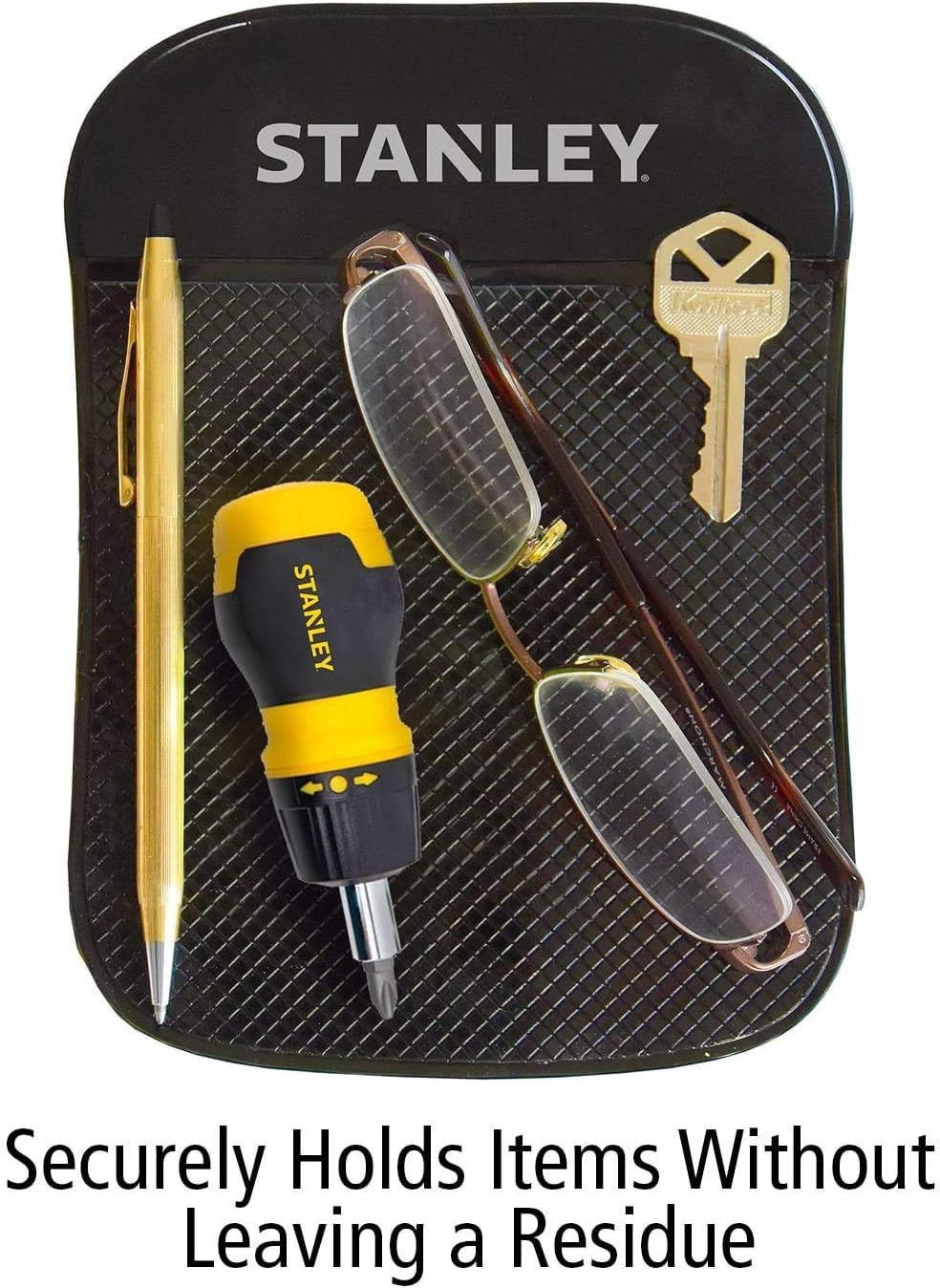 STANLEY S4006 4.5" x 6.5" Extra-Strong Anti-Slip Grip Dashboard Gel Pad for Cell-Phone, Tablet, GPS, Keys or Sunglasses