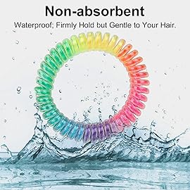 JessLab Spiral Hair Ties for Women, 10-Pack Traceless No-Damage Ponytail Holders, Coils Hair Bands for Girls, Assorted Colors