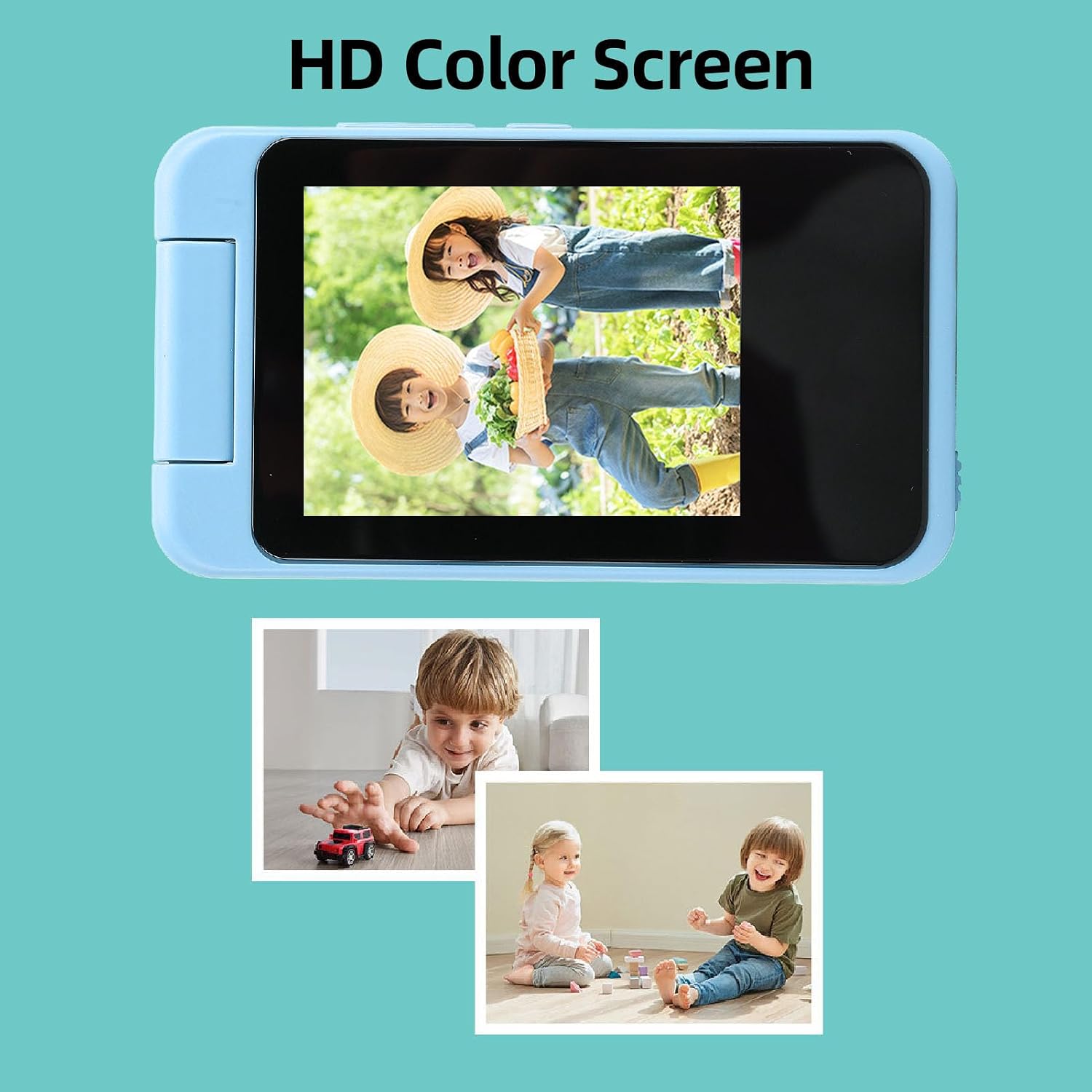Children Digital Video Camera 1080P 48MP 2.8 Inch MP3 Music Player Kids Digital Camera (Blue)