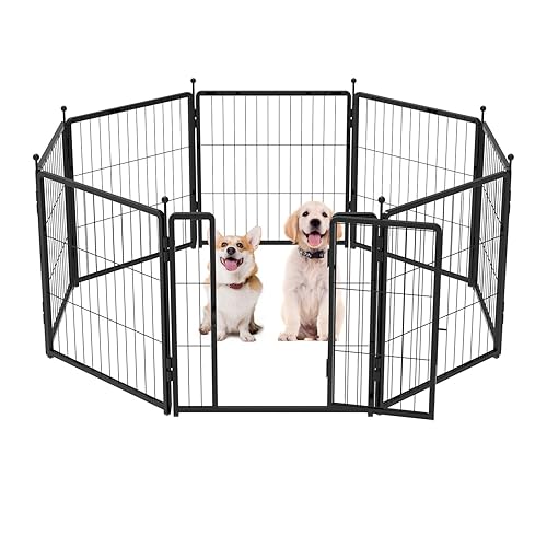 Dog Playpen 24 inch 8 Panels for Indoor & Outdoor