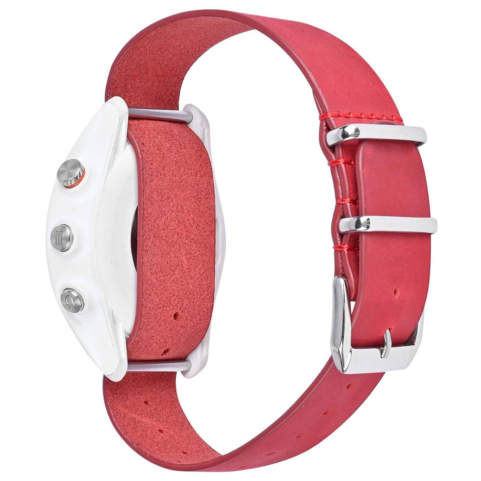 C2D JOY One Sheet Leather Strap Compatible with Garmin Approach s60 Replacement Watchband-M&L-image-4