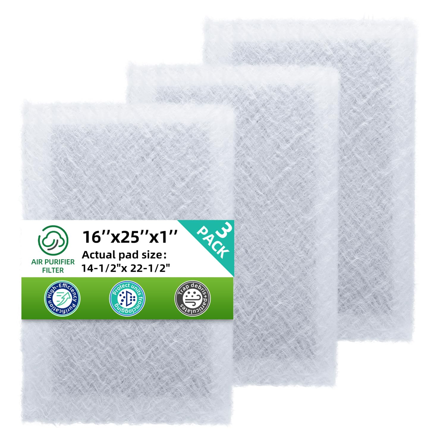 Filtro de repuesto premium de 16x25 para MicroPower Guard con carbón activo 8