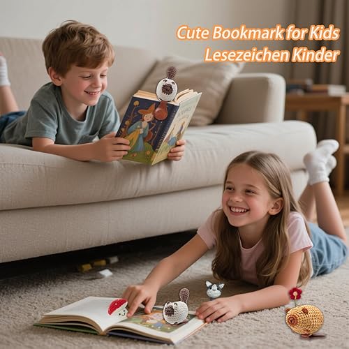 Miniatura 5 de Marcapáginas de ganchillo 3D vegetales, divertidos y bonitos marcadores para niños y adultos, regalos personalizados para lectores y amantes de los